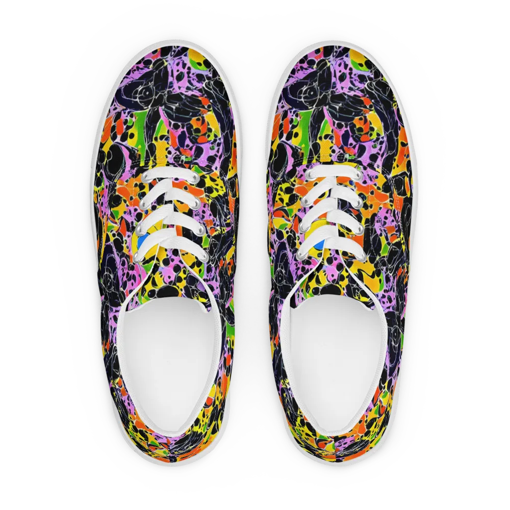 Amoeba Afterdark on Men's Lace-Up Canvas Shoes — Front