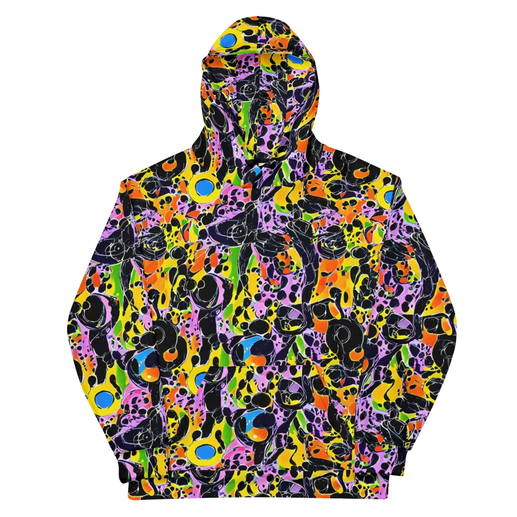 Amoeba Afterdark on Cotton Hoodie — Front