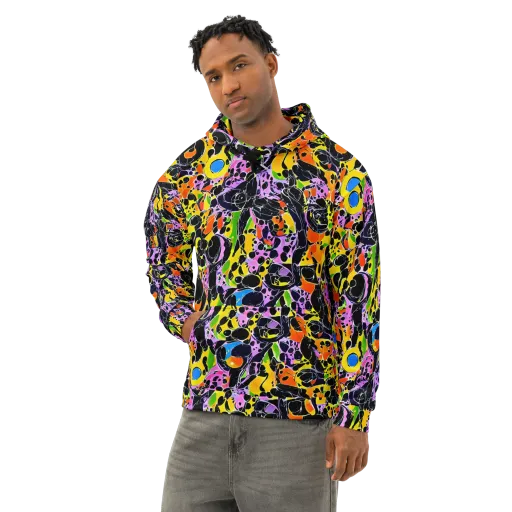 Amoeba Afterdark on a Cotton Hoodie