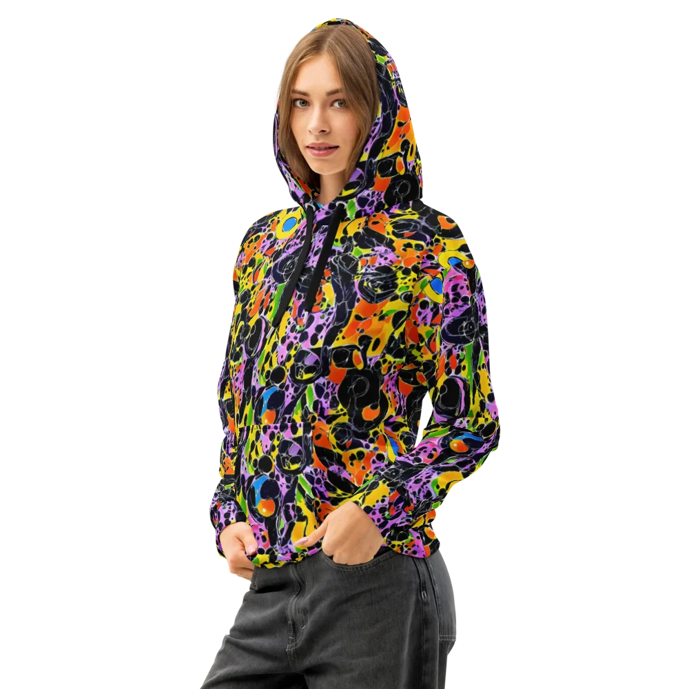 Amoeba Afterdark on Cotton Hoodie — Left Front