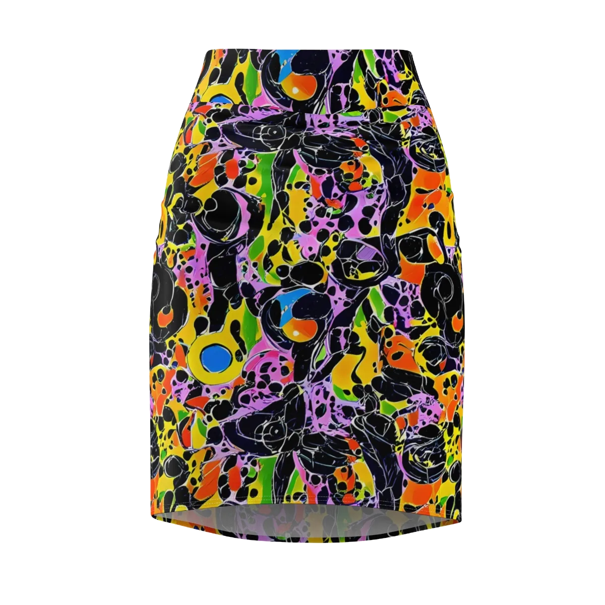 Amoeba Afterdark on Pencil Skirt — Front