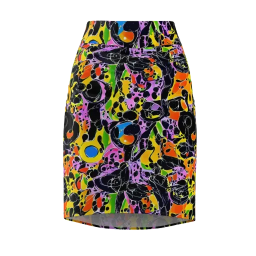 Amoeba Afterdark on a Pencil Skirt