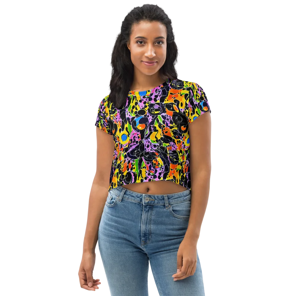 Amoeba Afterdark on Crop Tee — Front
