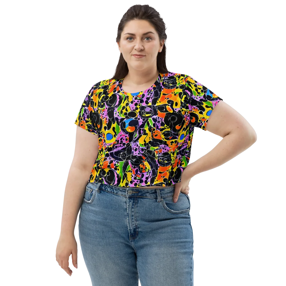 Amoeba Afterdark on Crop Tee — Front