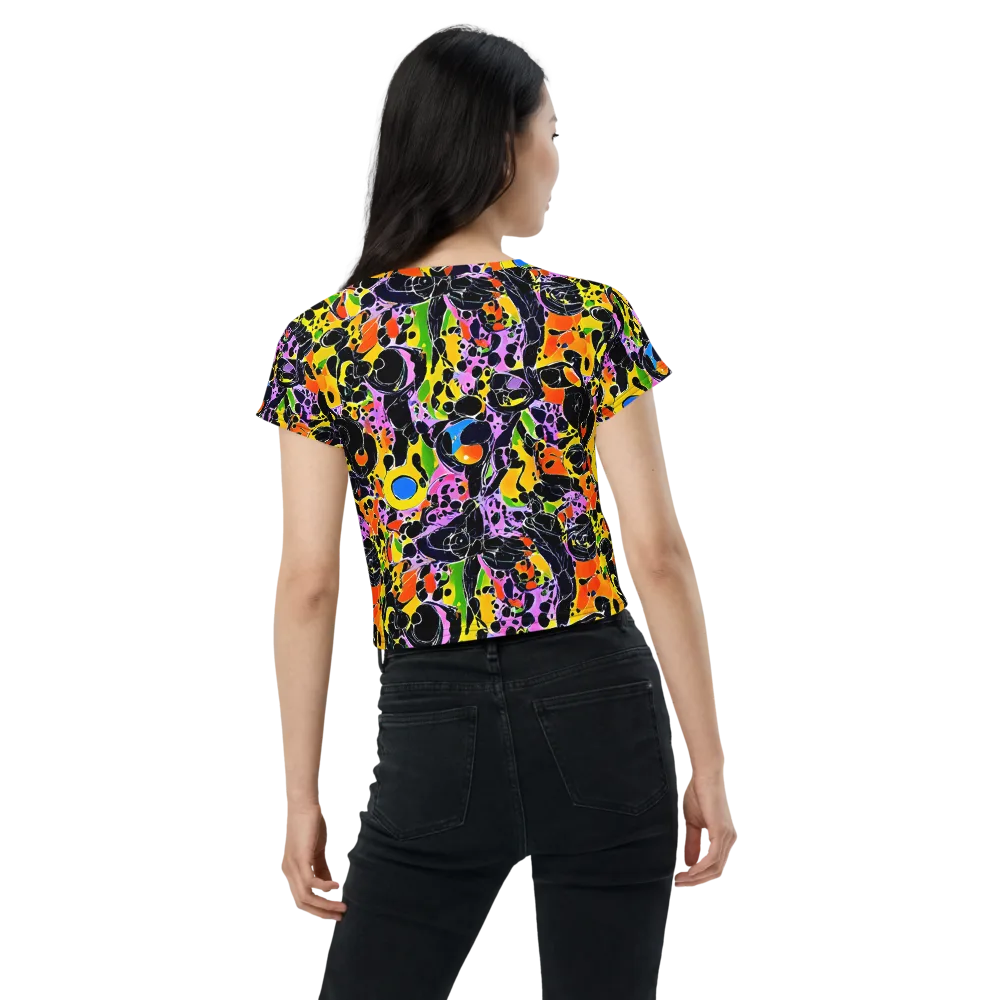 Amoeba Afterdark on Crop Tee — Back