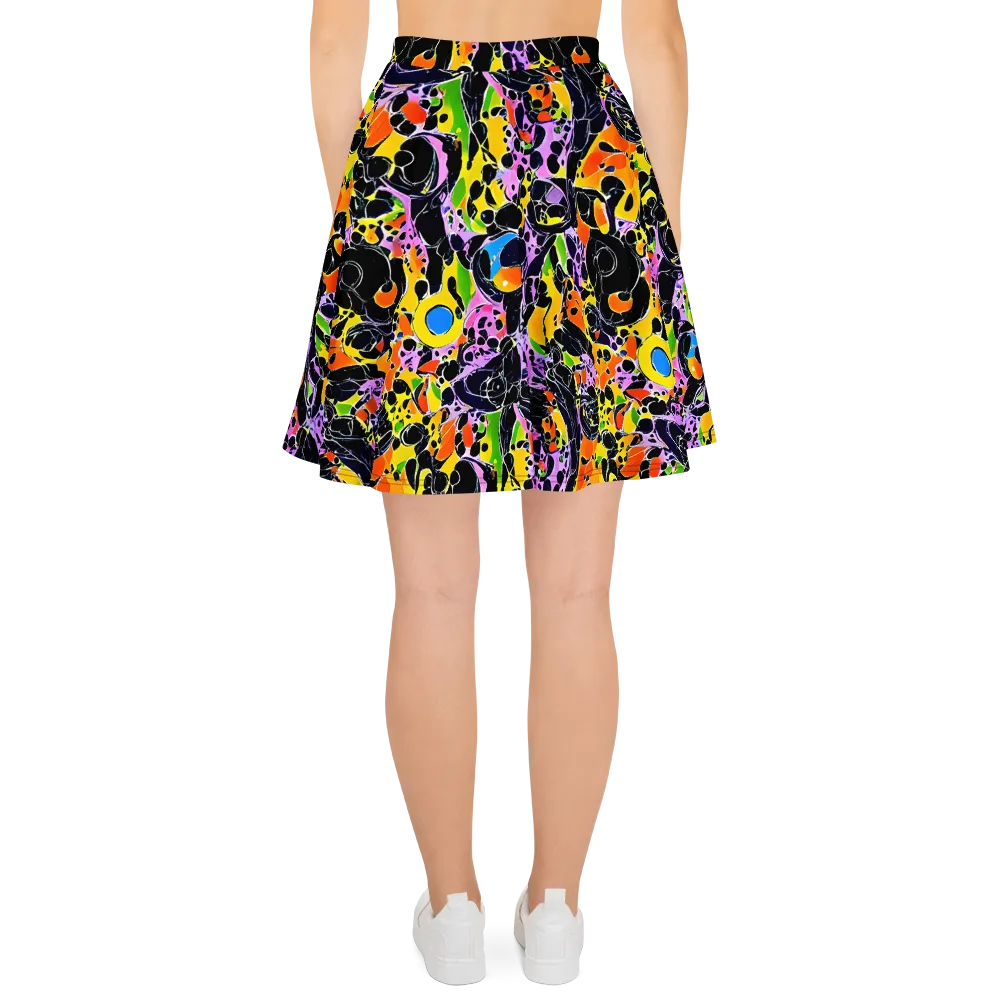 Amoeba Afterdark on Skater Skirt — Back
