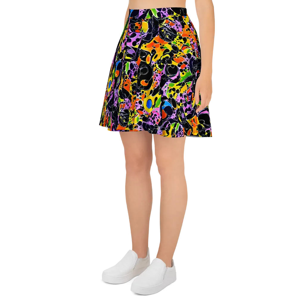 Amoeba Afterdark on Skater Skirt — Left