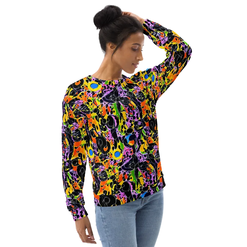 Amoeba Afterdark on Sweatshirt — Right Front