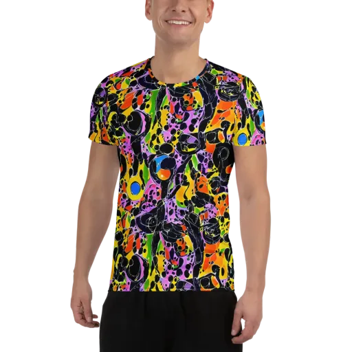 Amoeba Afterdark on a Men's Athletic T-Shirt