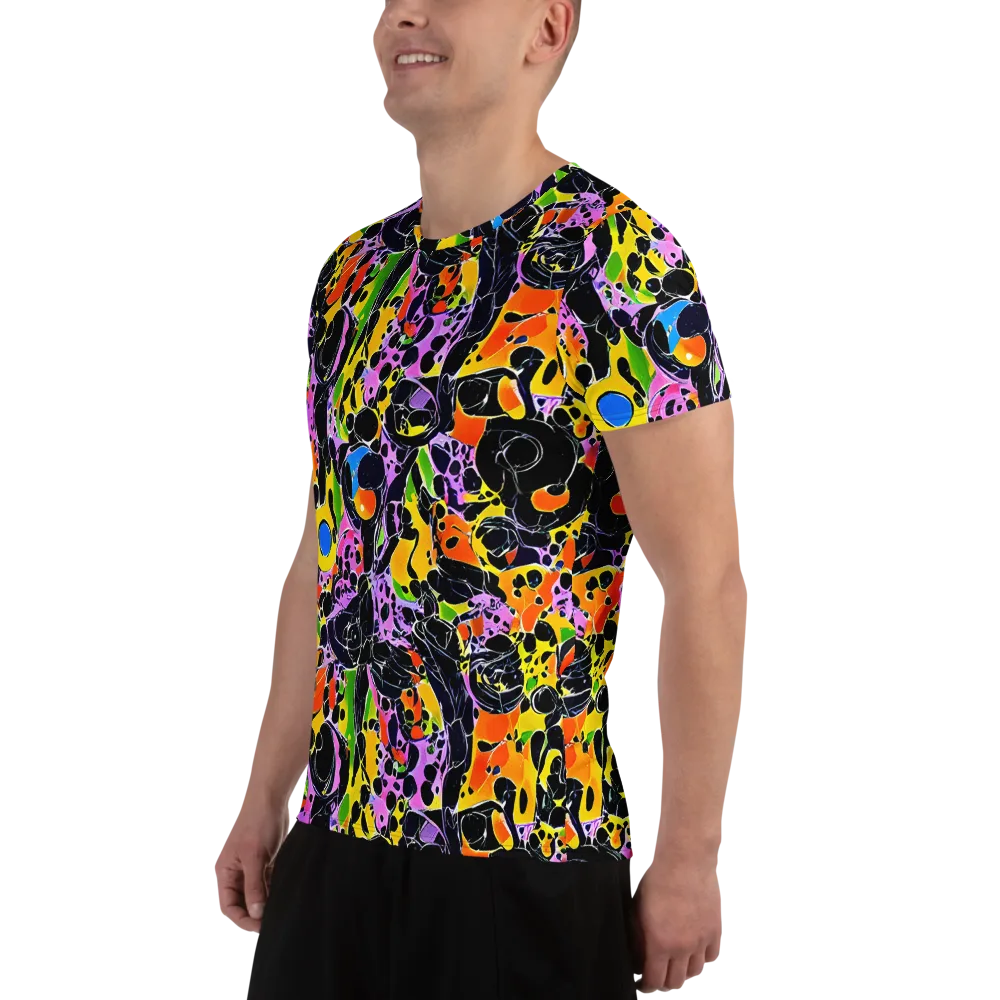 Amoeba Afterdark on Men's Athletic T-Shirt — Left
