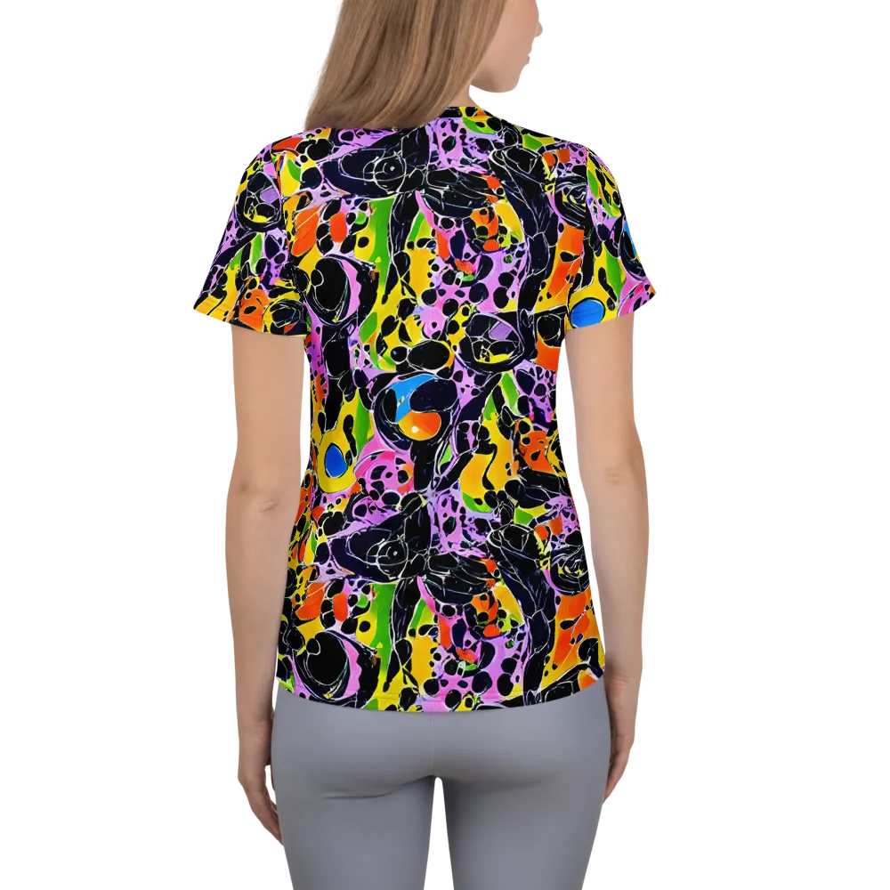 Amoeba Afterdark on Women's Athletic T-Shirt — Back