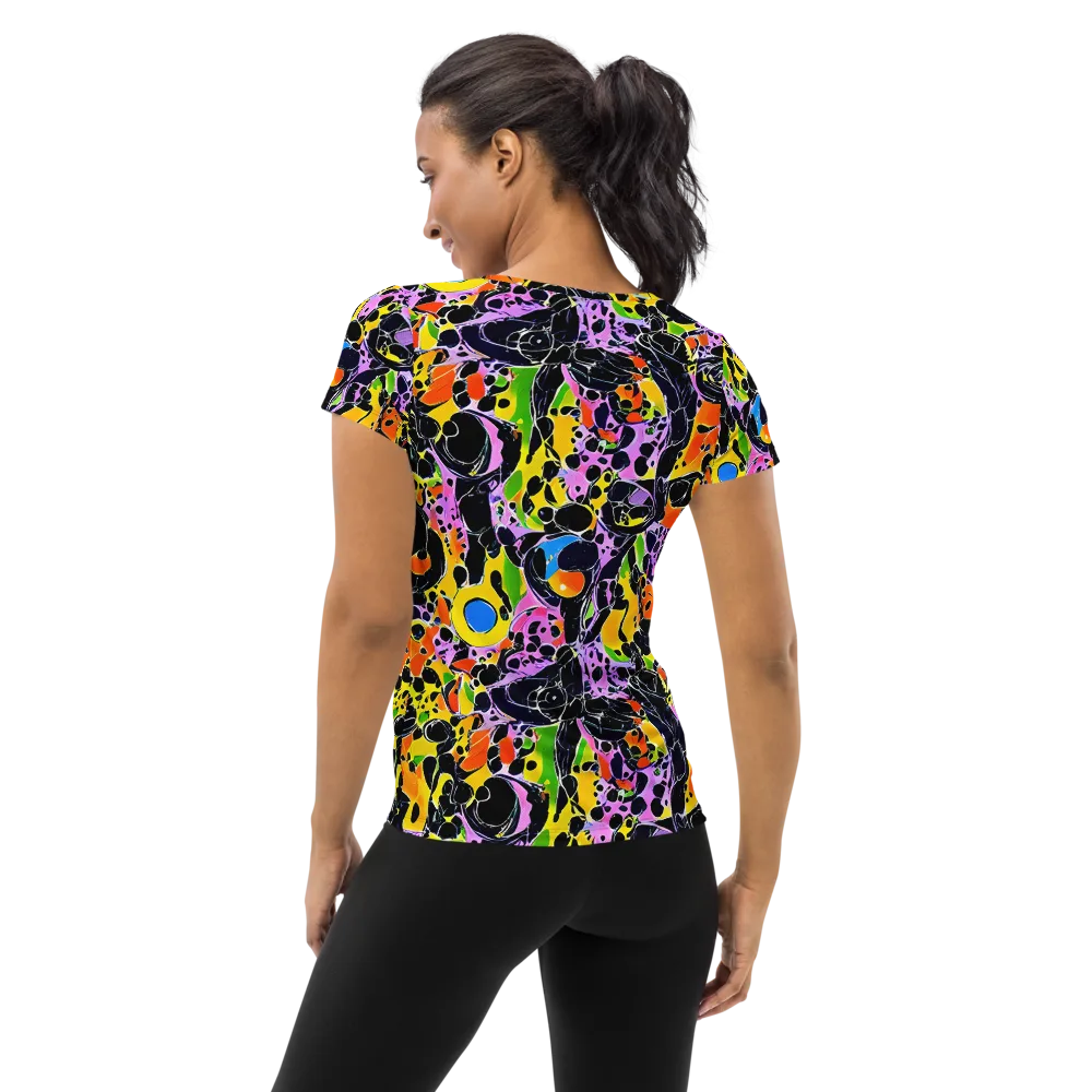 Amoeba Afterdark on Women's Athletic T-Shirt — Back