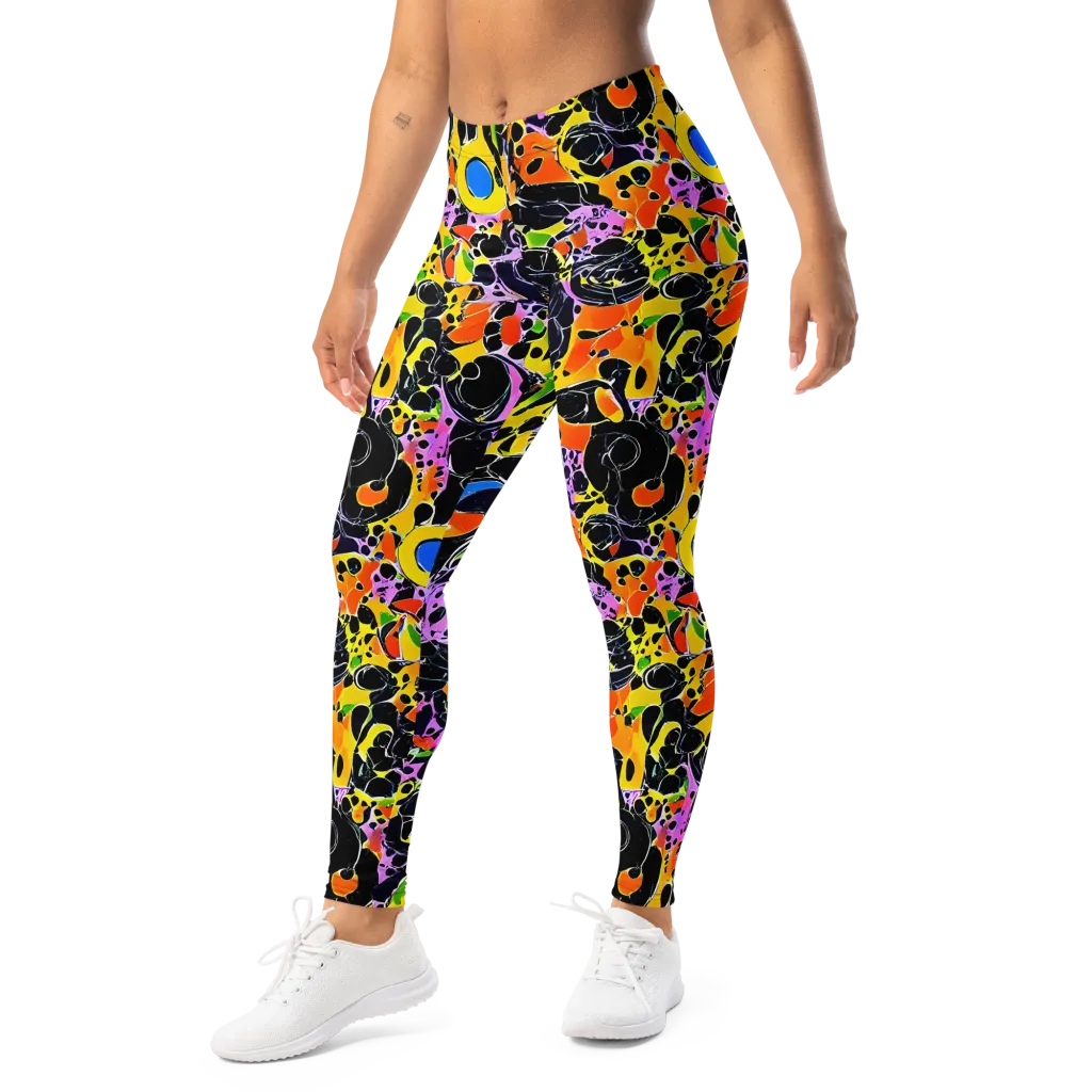 Amoeba Afterdark on Leggings — Left Front