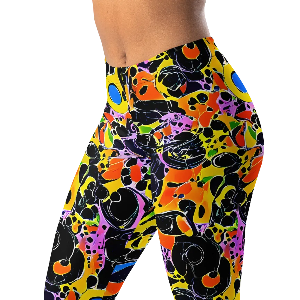 Amoeba Afterdark on Leggings — Left Front