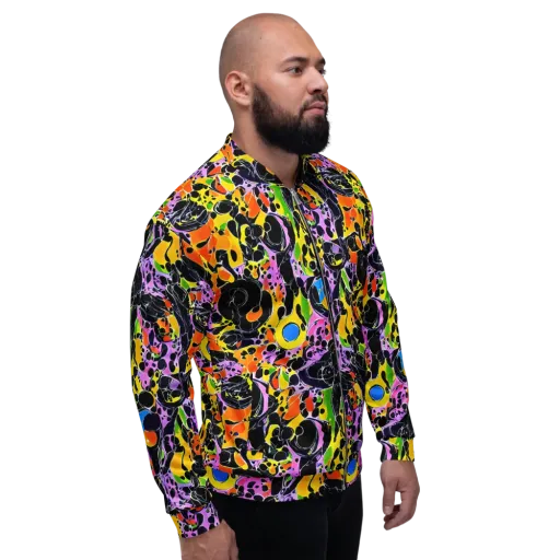Amoeba Afterdark on a Bomber Jacket