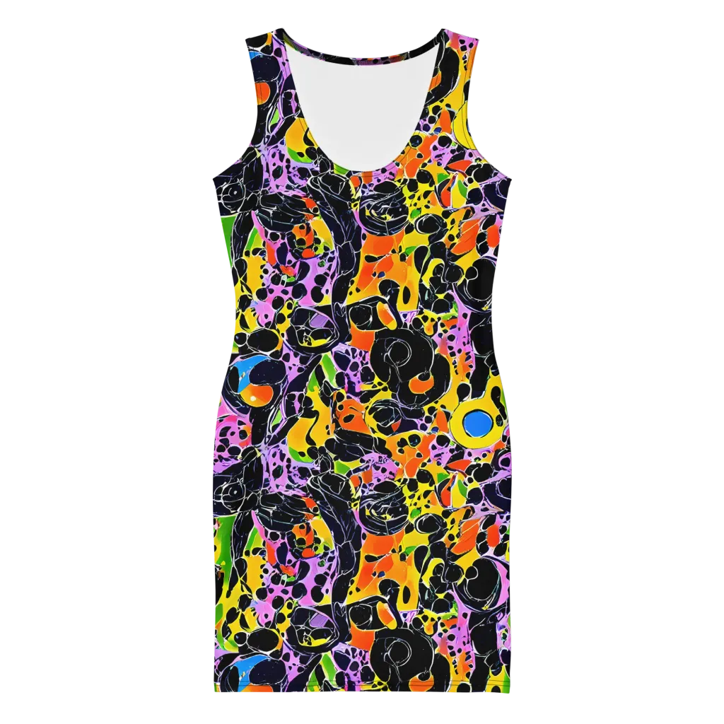 Amoeba Afterdark on Bodycon Dress — Front