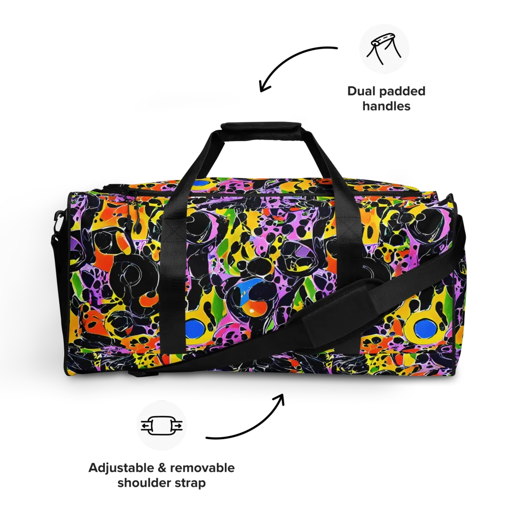 Amoeba Afterdark on Duffle Bag — Front