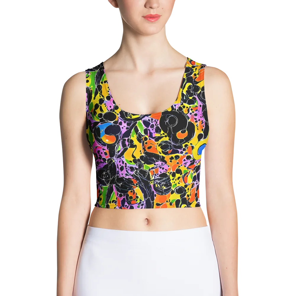 Amoeba Afterdark on Crop Top — Front