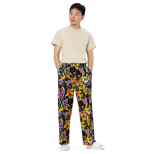 Amoeba Afterdark on a Wide-Leg Pants