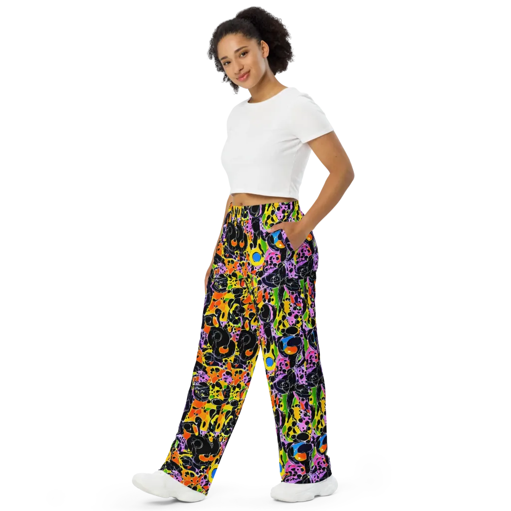 Amoeba Afterdark on Wide-Leg Pants — Left Front