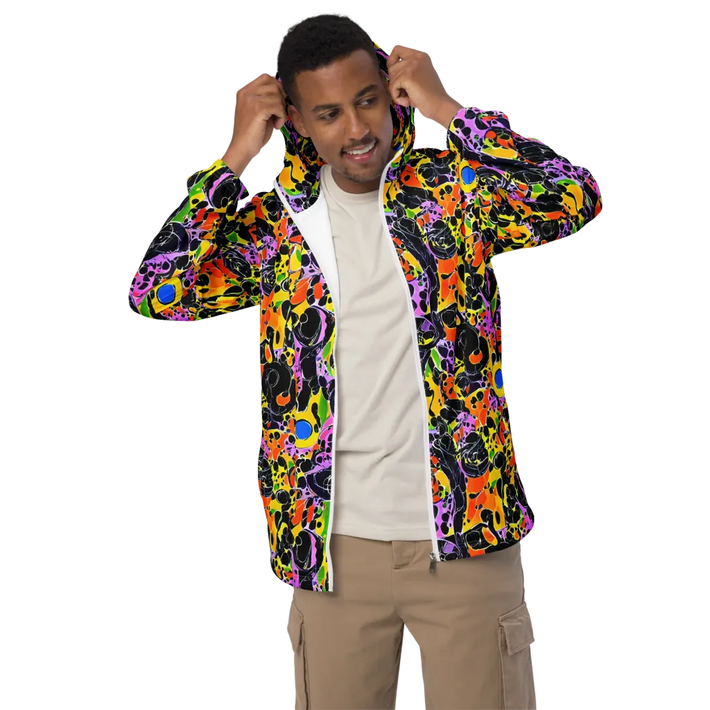 Amoeba Afterdark on Men's Windbreaker — Front