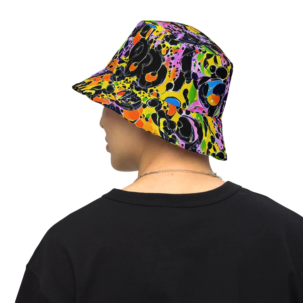 Amoeba Afterdark on Reversible Bucket Hat — Back Inside