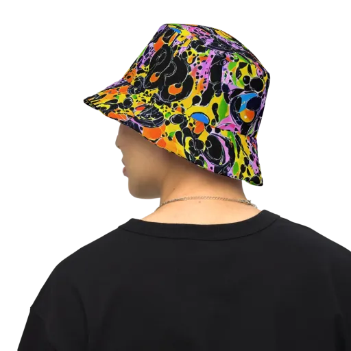 Amoeba Afterdark on a Reversible Bucket Hat
