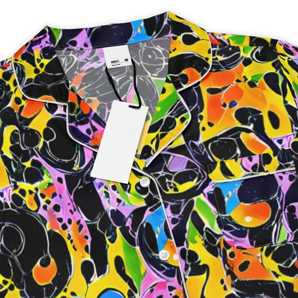 Amoeba Afterdark on Women's Short Sleeve Pajama Top — Product details