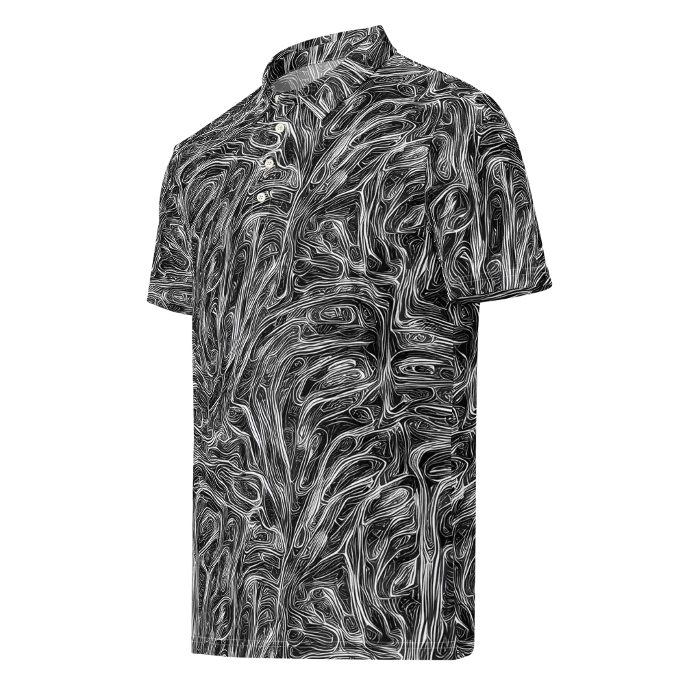 Liquid Timber on Men's Slim Fit Polo Shirt — Left Front