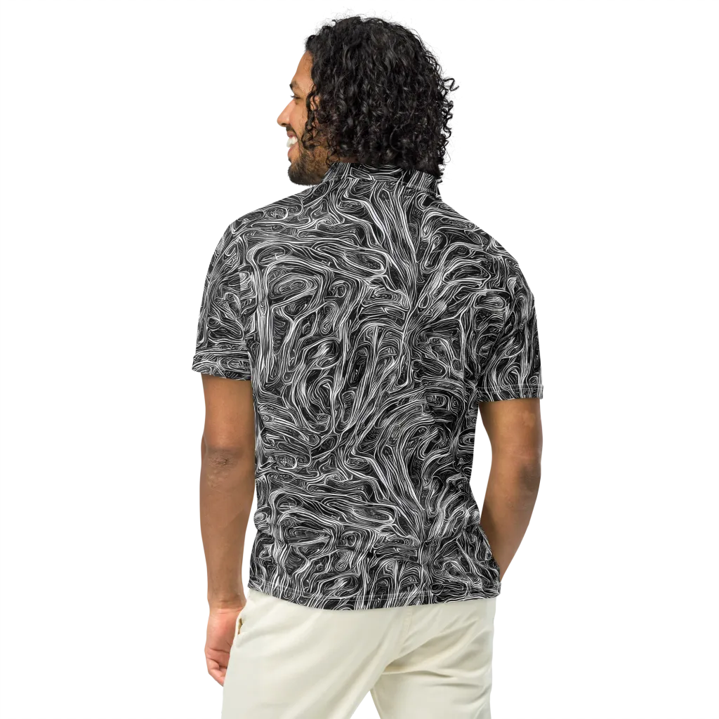 Liquid Timber on Men's Slim Fit Polo Shirt — Back