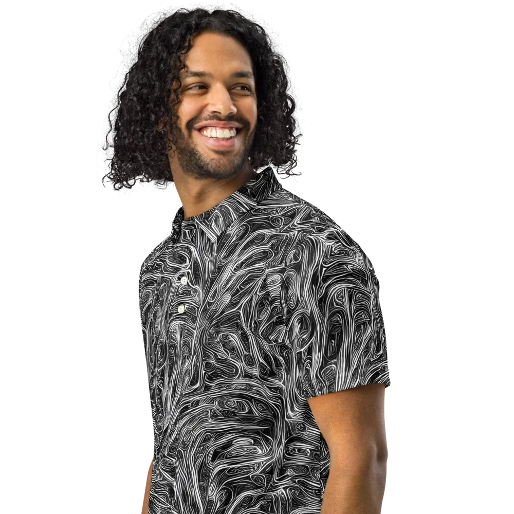 Liquid Timber on Men's Slim Fit Polo Shirt — Left Front
