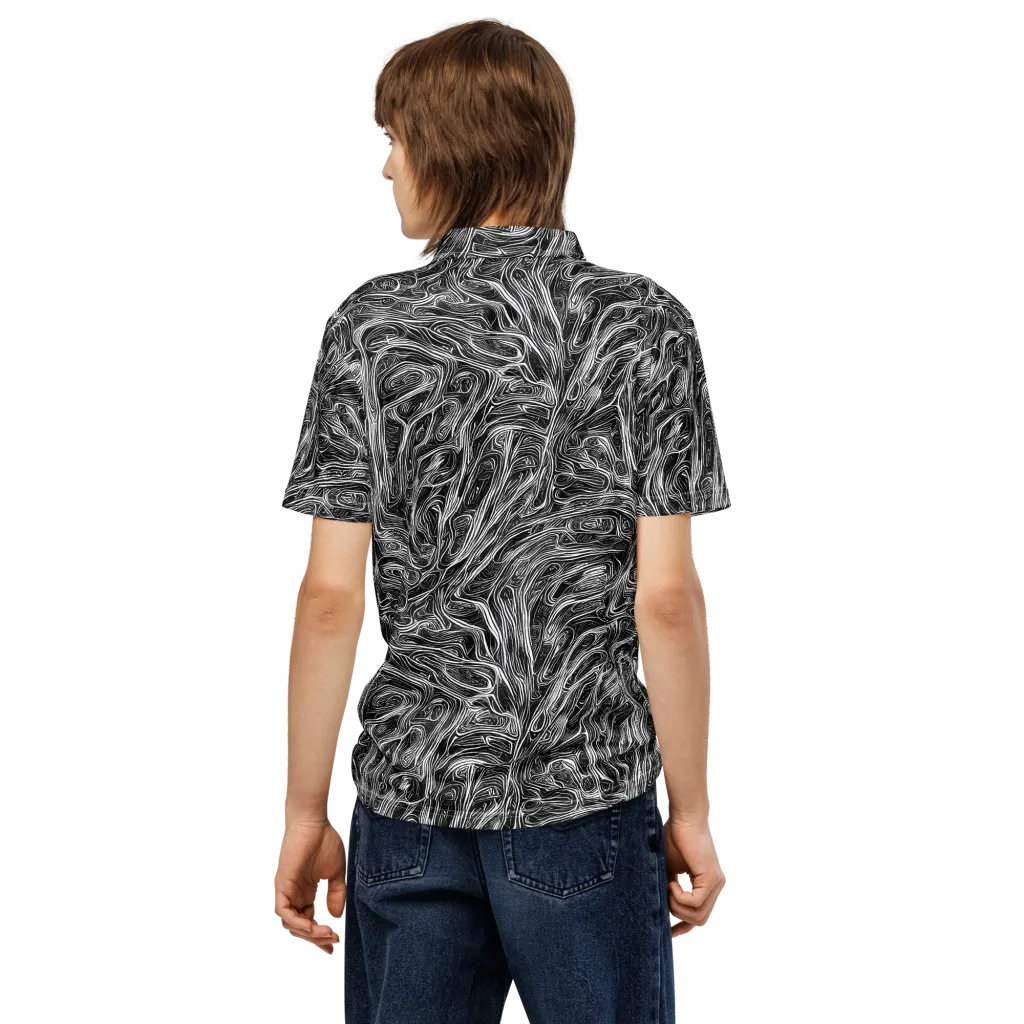 Liquid Timber on Men's Slim Fit Polo Shirt — Back