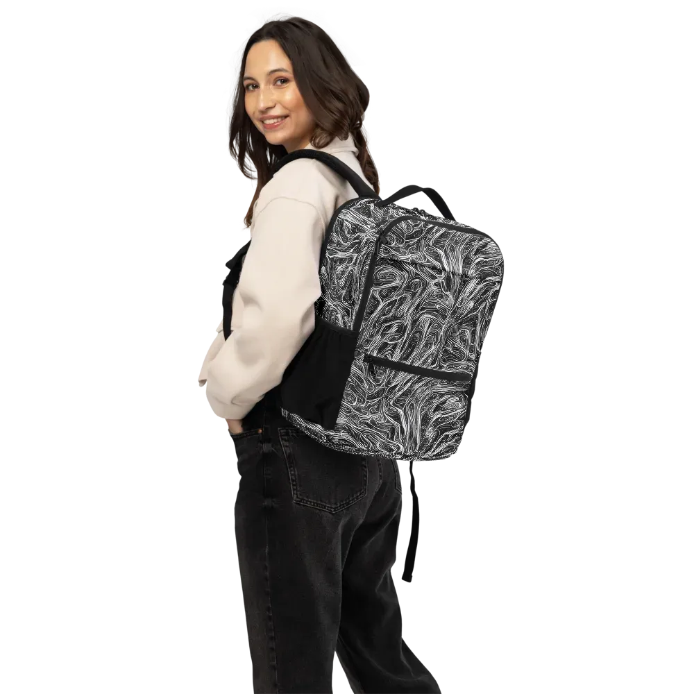 Liquid Timber on Utility Backpack — Back