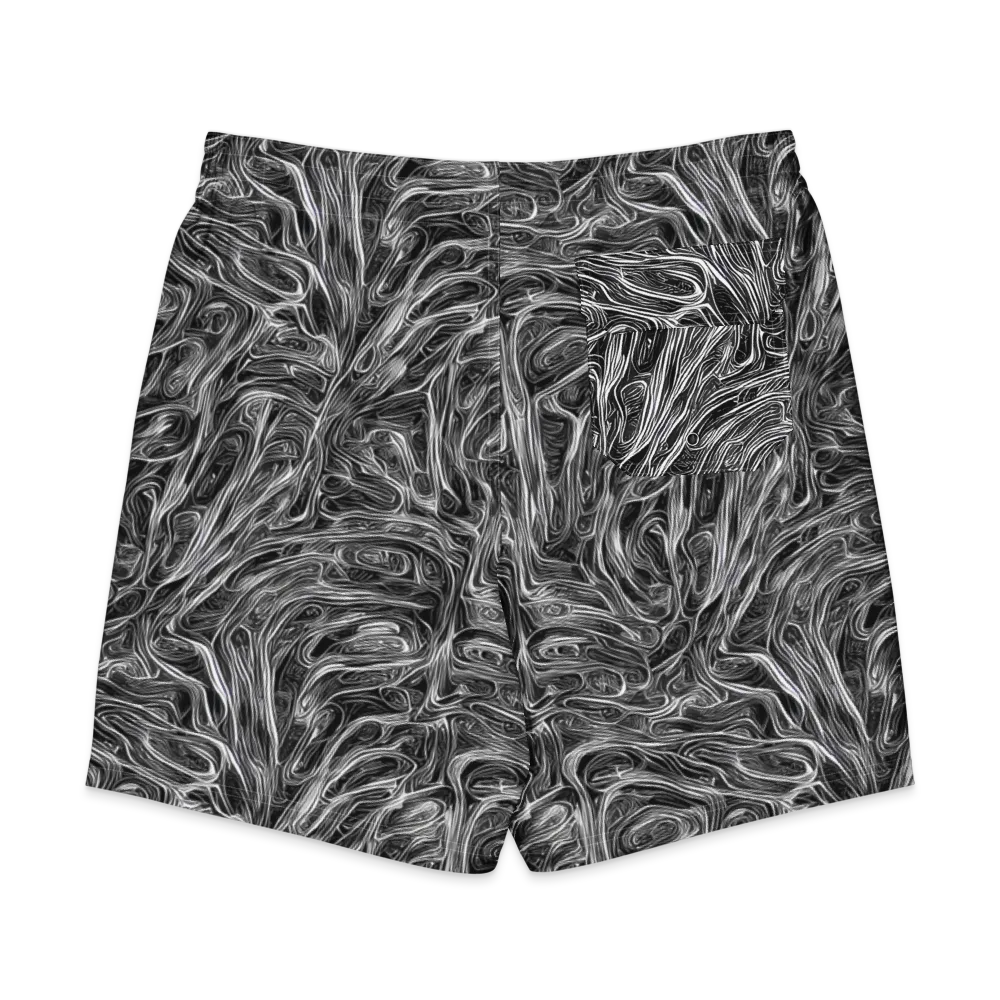 Liquid Timber on Men's Board Shorts — Back