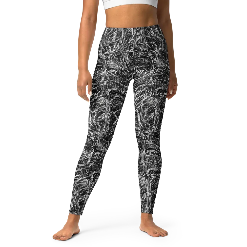 Liquid Timber on Yoga Leggings — Front