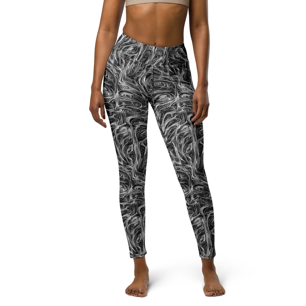 Liquid Timber on Yoga Leggings — Front