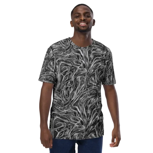 Liquid Timber on a Men's Crew Neck T-Shirt