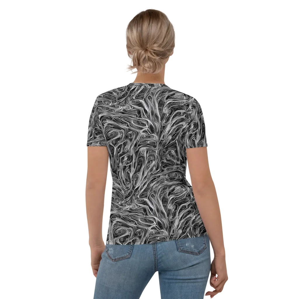 Liquid Timber on Women's Crew Neck T-Shirt — Back