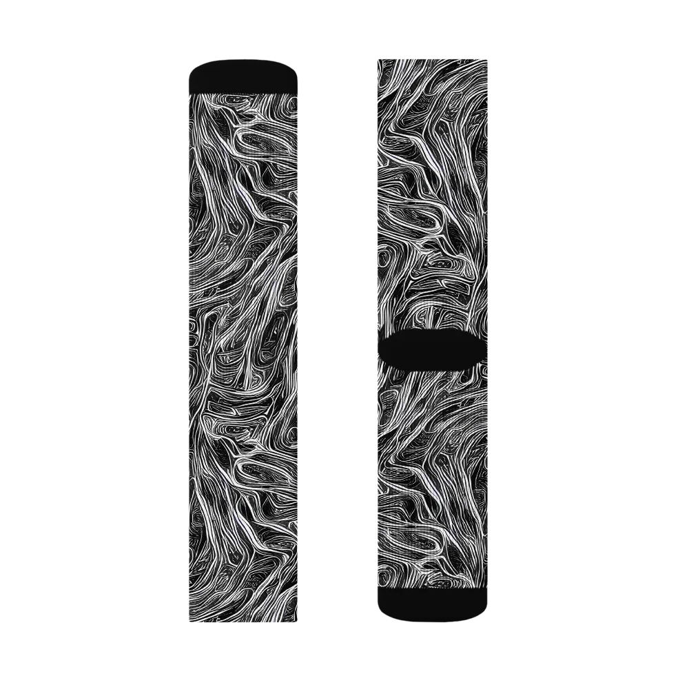 Liquid Timber on Socks — Right Sock