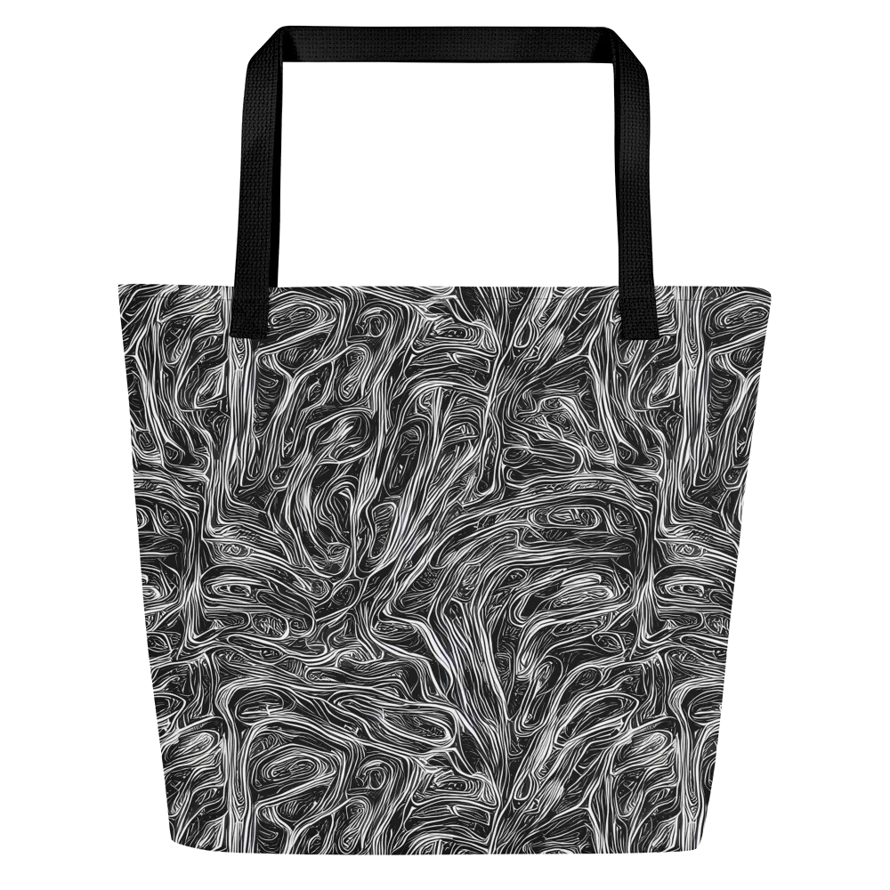 Liquid Timber on Large Tote Bag W/ Pocket — Front