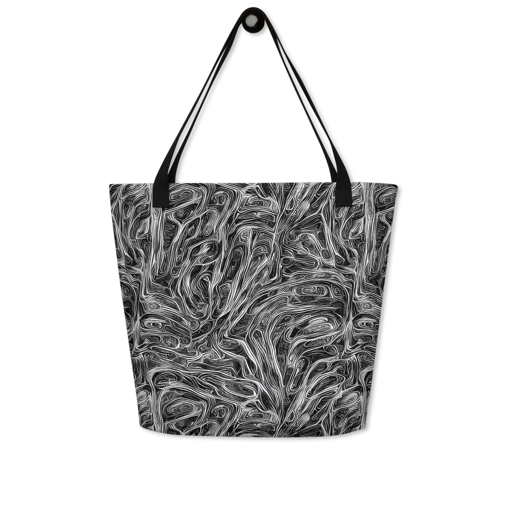 Liquid Timber on Large Tote Bag W/ Pocket — Front