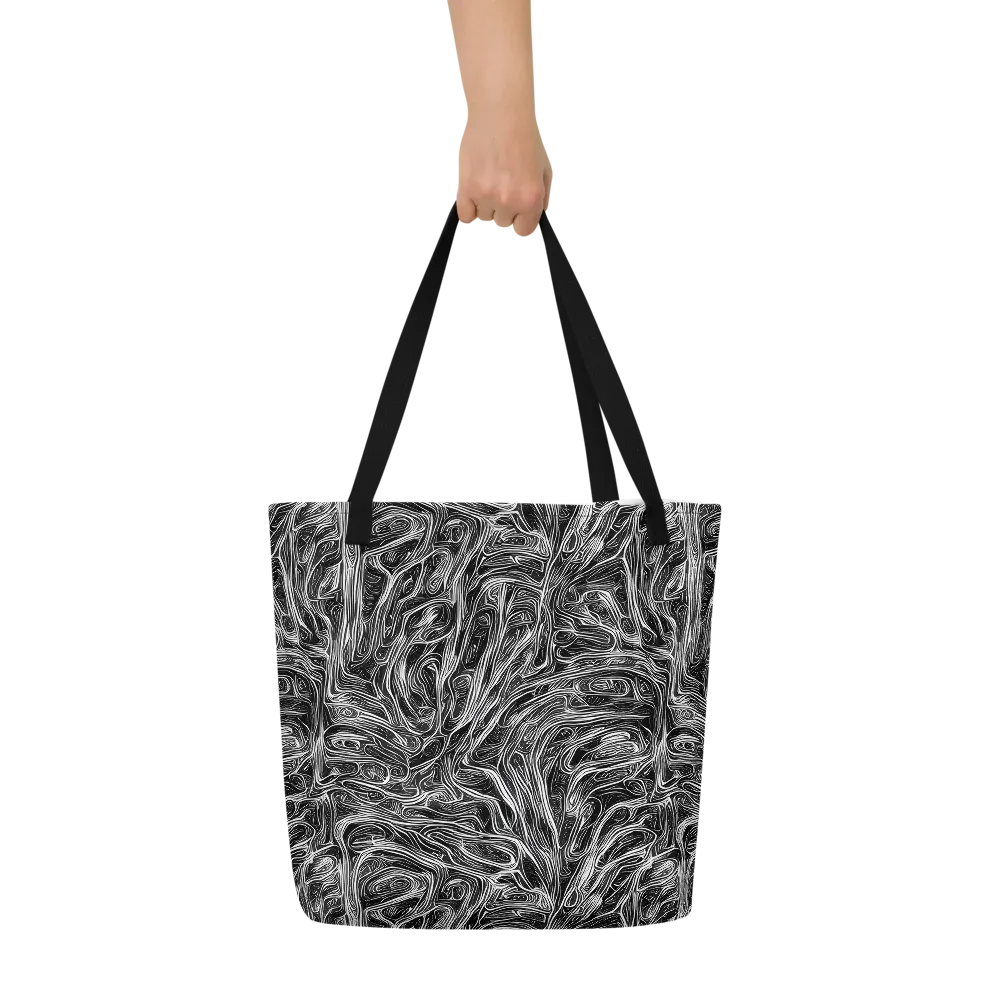 Liquid Timber on Large Tote Bag W/ Pocket — Front
