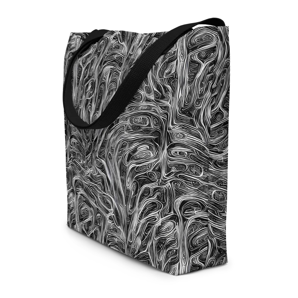 Liquid Timber on Large Tote Bag W/ Pocket — Front