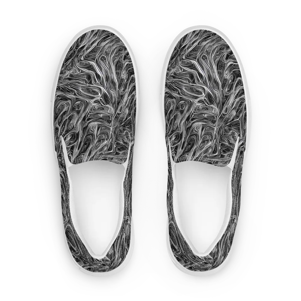 Liquid Timber on Women's Slip-On Canvas Shoes — Front
