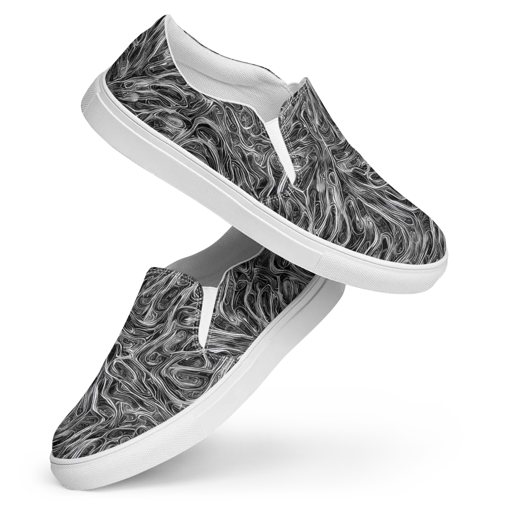 Liquid Timber on Women's Slip-On Canvas Shoes — Front
