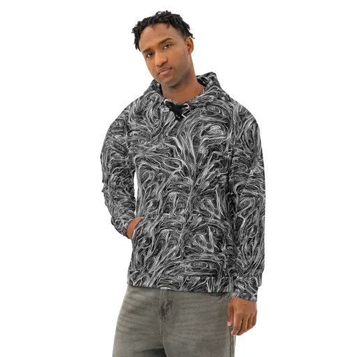 Liquid Timber on a Cotton Hoodie