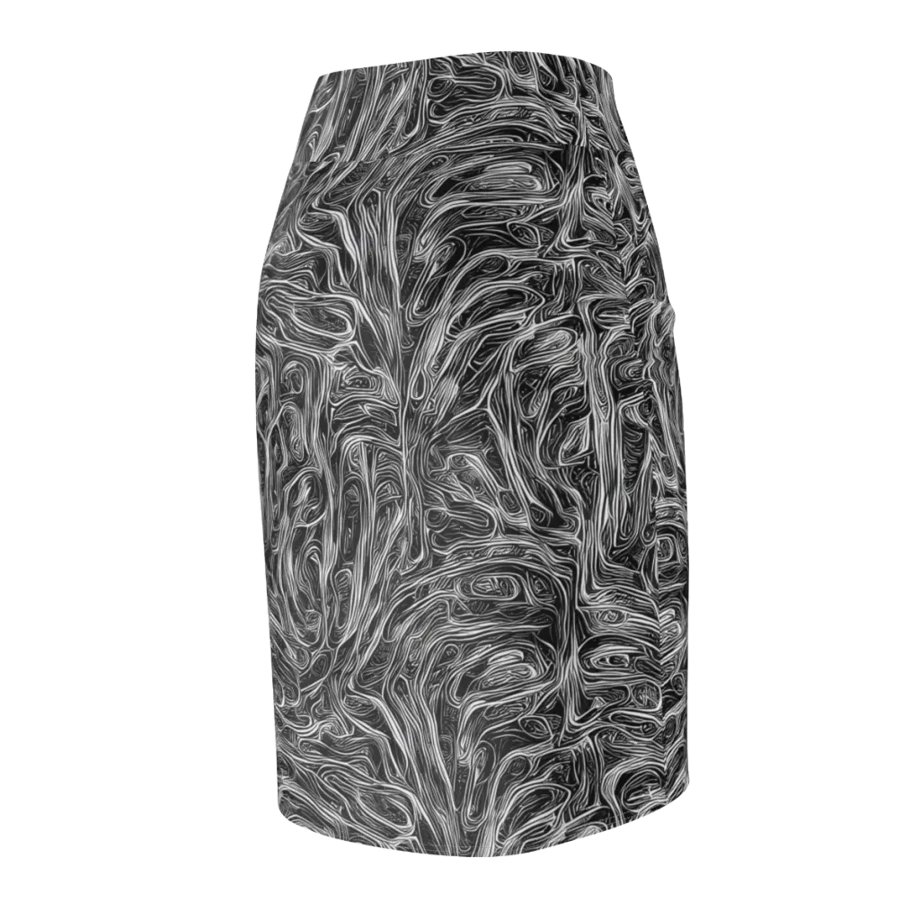 Liquid Timber on Pencil Skirt — Back Side