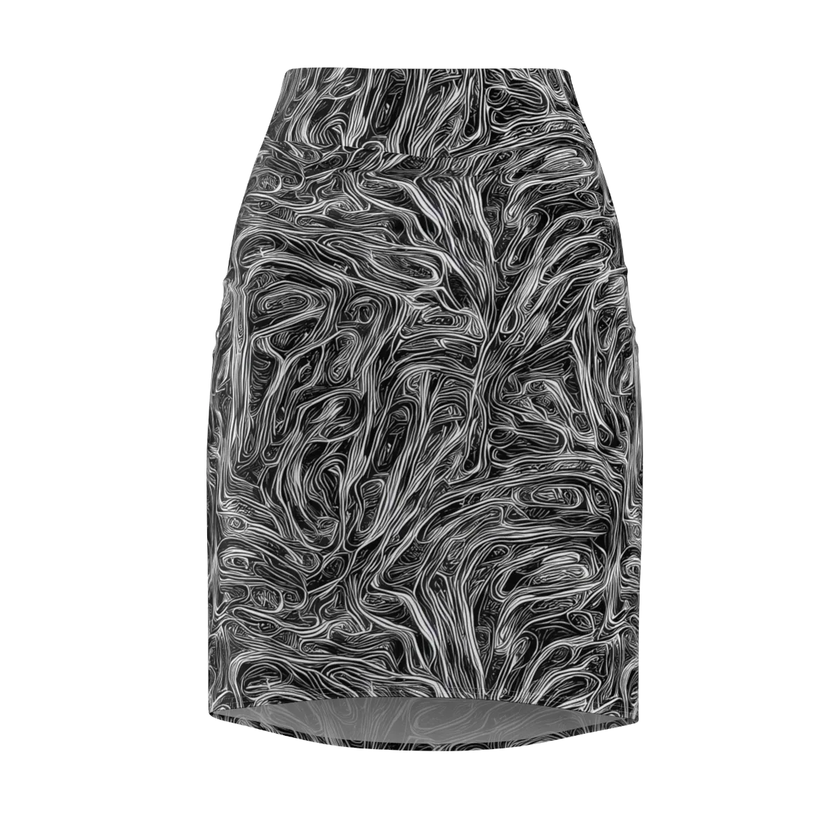Liquid Timber on Pencil Skirt — Front