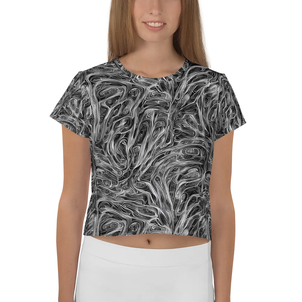 Liquid Timber on Crop Tee — Front