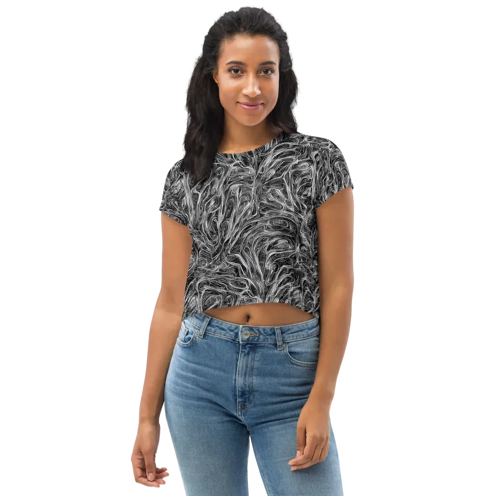 Liquid Timber on Crop Tee — Front